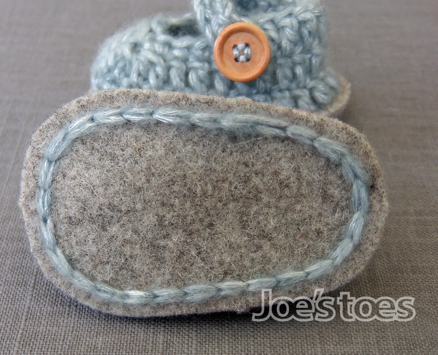 Thick Wool Felt Soles with Latex Grip - Baby & Child sizes