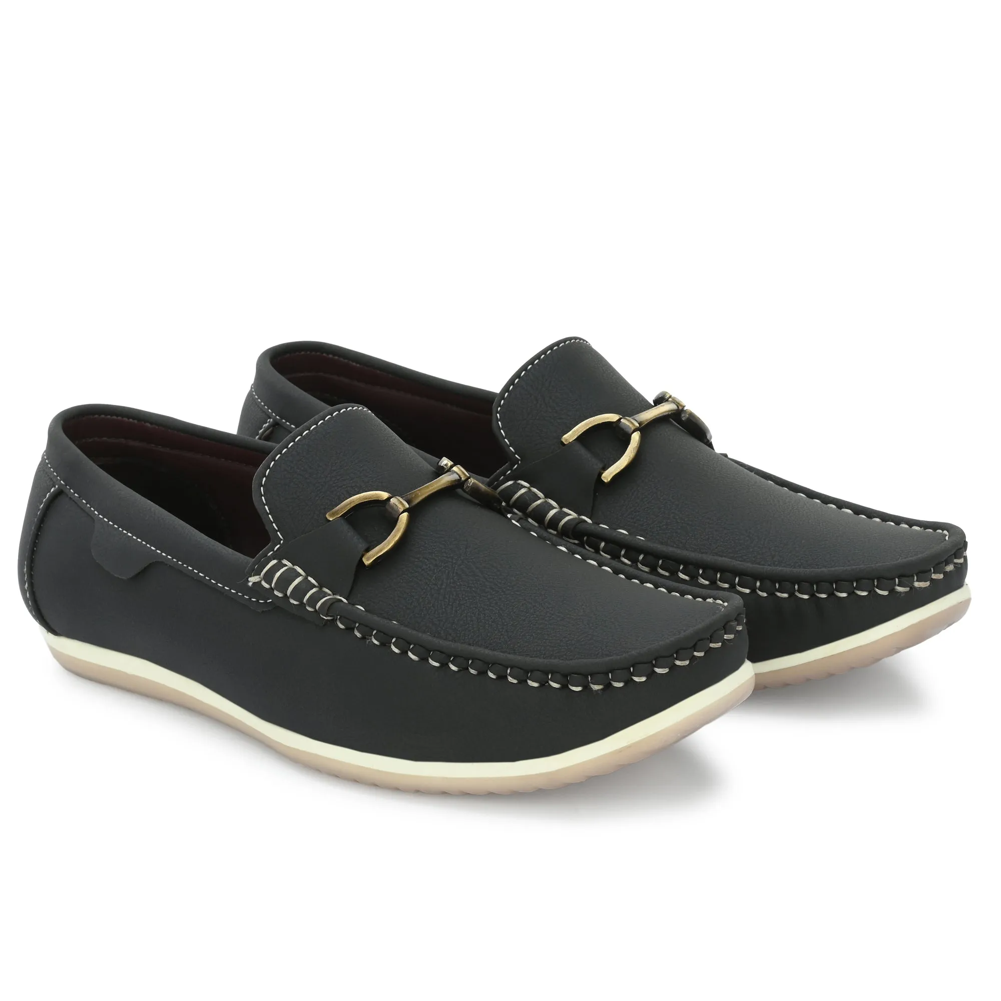 Toro Blu Men's Leather Loafers Shoes