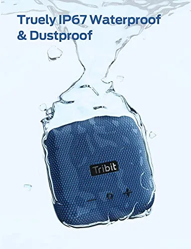 Tribit StormBox Micro Bluetooth Speaker, IP67 Waterproof & Dustproof Portable Outdoor Speaker, Bike Speakers with Powerful Loud Sound, Advanced TI Amplifier, Built-in XBass, 100ft Bluetooth Range